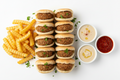 Falafel Mini Pita Bite Snack 10-in-1 Pack with Fries & Sauces