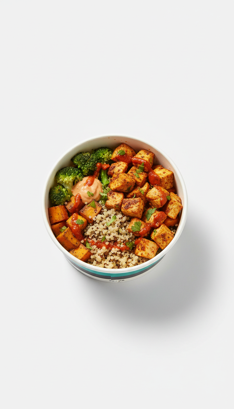 Harissa chicken power bowl with bold spice