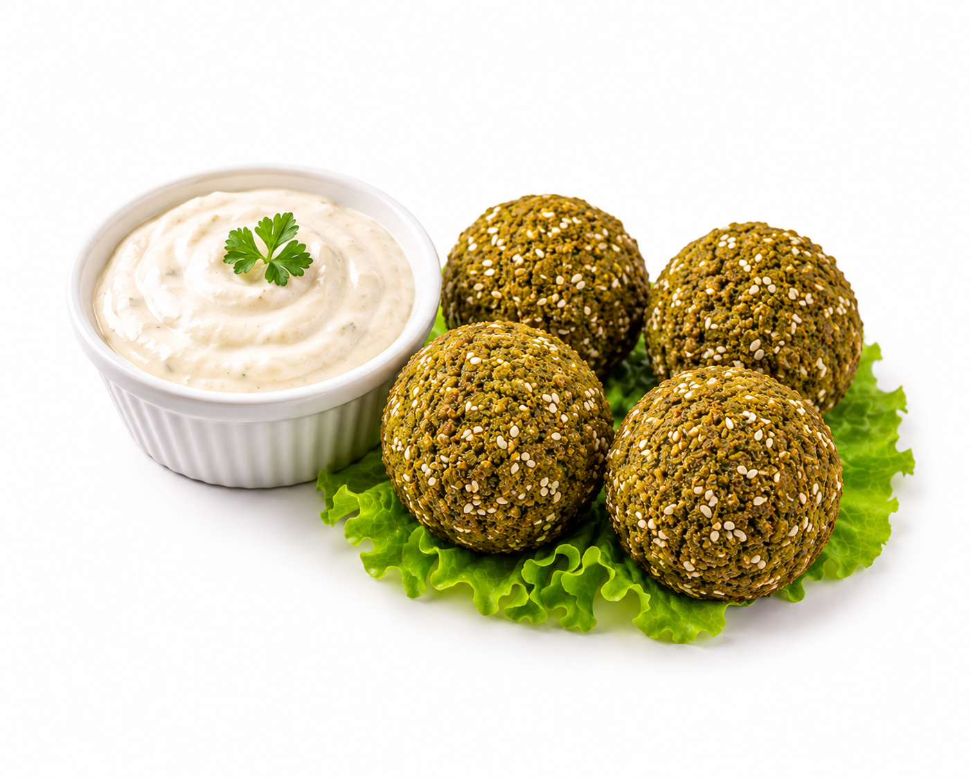 Falafel Balls 4-in-1 Pack with Garlic Sauce