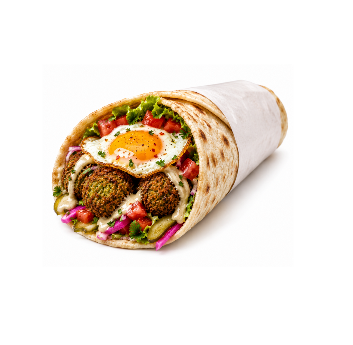 Falafel Roll Regular with Fried Egg