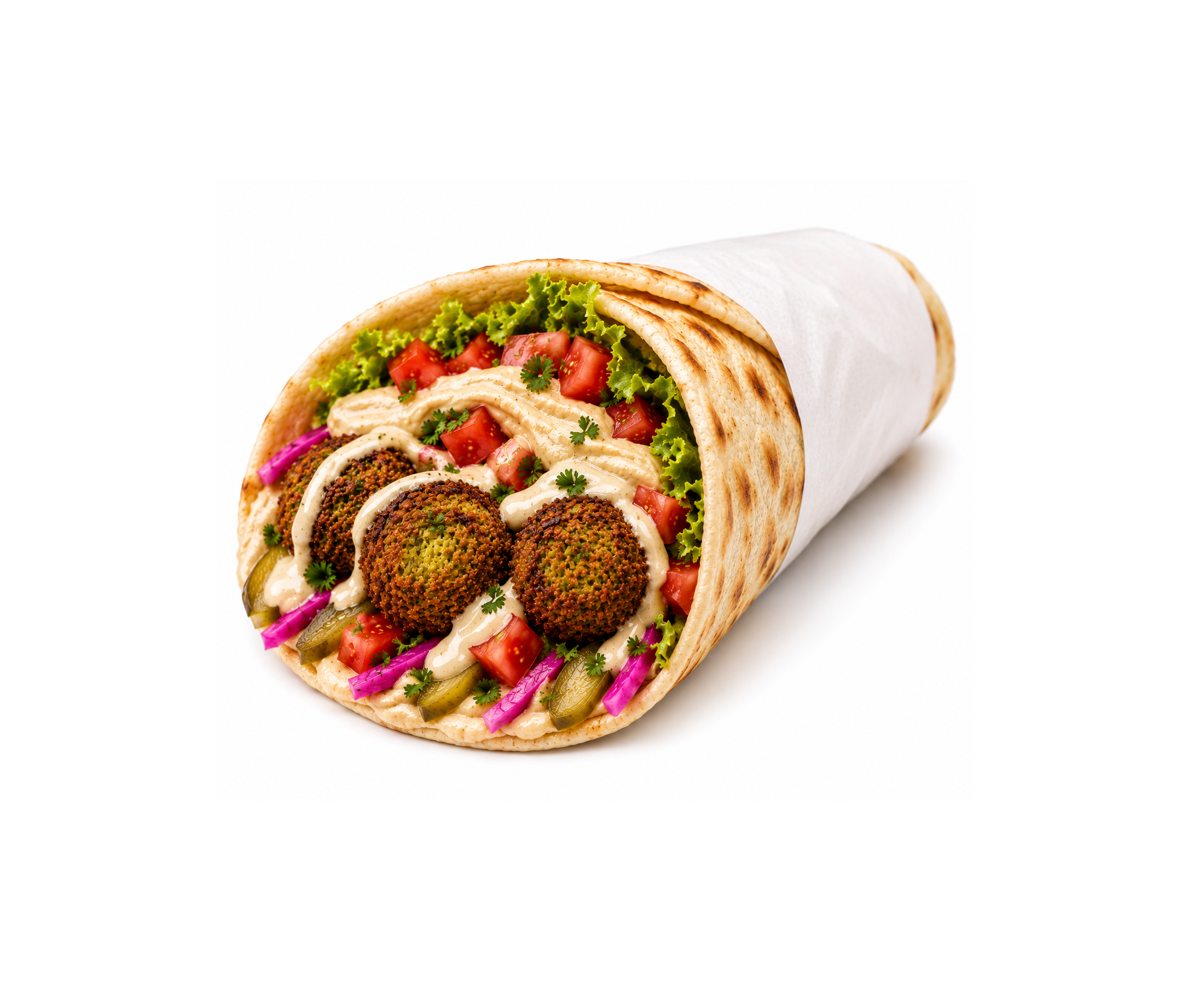 Falafel Roll Regular with Hummus and Tahini Spread