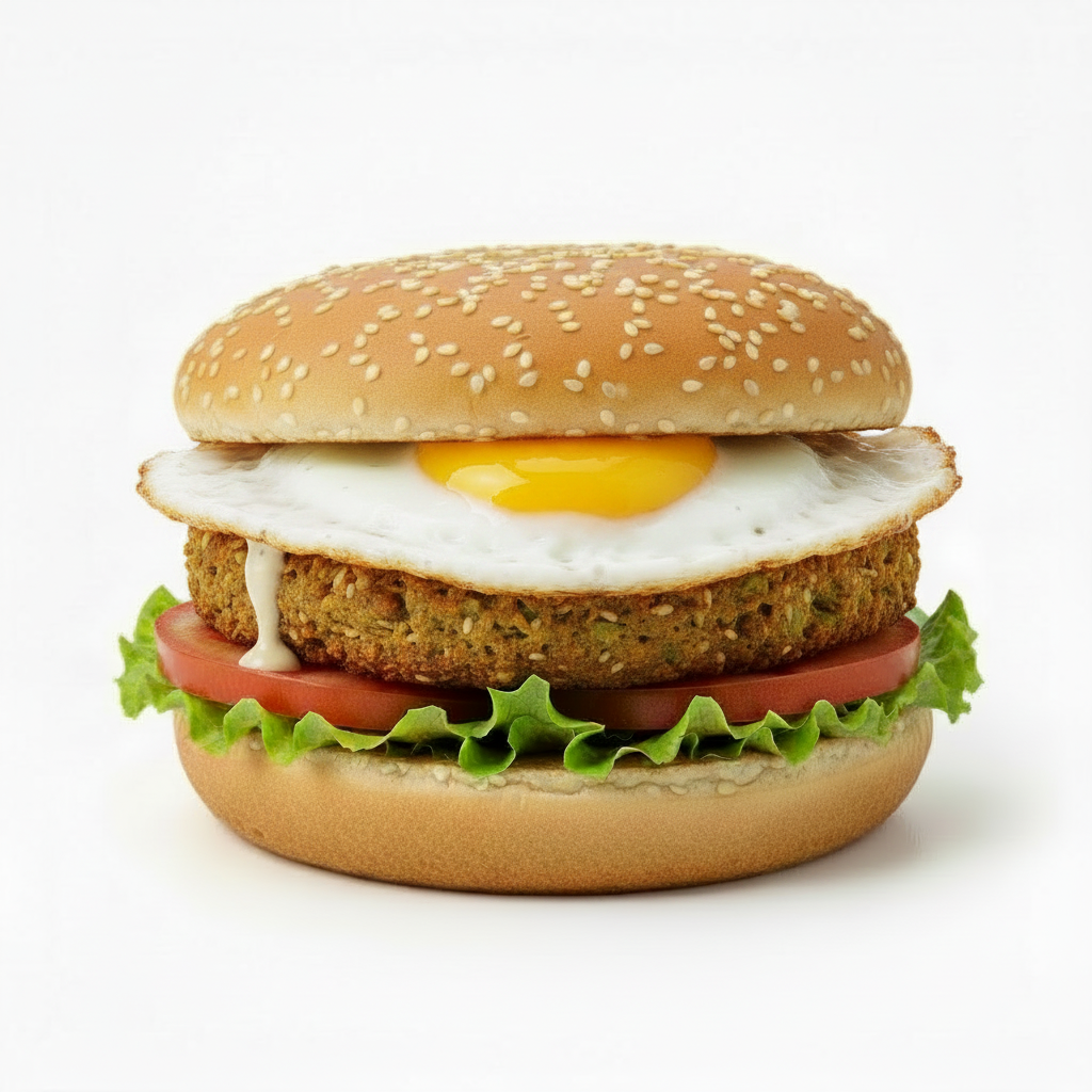 Falafel Fried Egg Burger 🍔🧆🍳