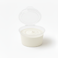 Garlic Sauce in 3oz Container - Pure White Background